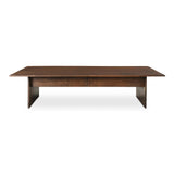 Everett Wood Dark Brown Rectangular Coffee Table Coffee Tables LOOMLAN By Moe's Home