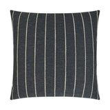 Evie Onyx Farmhouse Stripes Black Large Throw Pillow With Insert Throw Pillows LOOMLAN By D.V. Kap