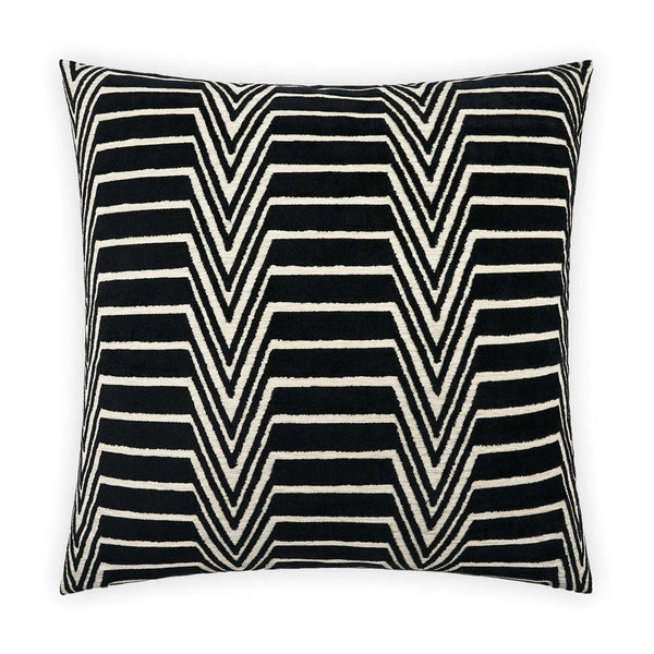 Evora Jet Black Throw Pillow With Insert Throw Pillows LOOMLAN By D.V. Kap