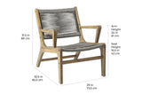 Explorer Oceans Lounge Chair - Mixed Grey Outdoor Lounge Chair Outdoor Lounge Chairs LOOMLAN By Seasonal Living