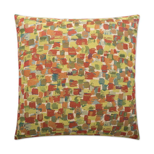 Expressionist Multi Color Throw Pillow With Insert Throw Pillows LOOMLAN By D.V. Kap