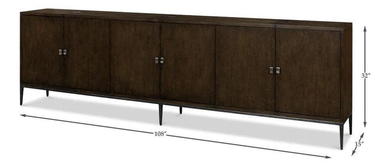 Extra Long Sideboard Buffet Barton Cabinet Artisan Grey Sideboards LOOMLAN By Sarreid