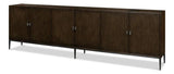 Extra Long Sideboard Buffet Barton Cabinet Artisan Grey Sideboards LOOMLAN By Sarreid