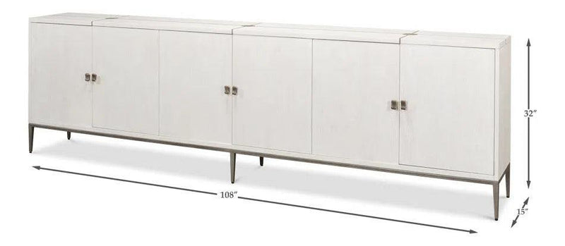 Extra Long Sideboard Buffet Barton Cabinet Working White Sideboards LOOMLAN By Sarreid