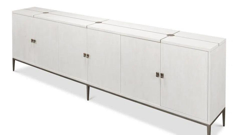 Extra Long Sideboard Buffet Barton Cabinet Working White Sideboards LOOMLAN By Sarreid