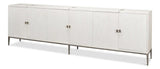 Extra Long Sideboard Buffet Barton Cabinet Working White Sideboards LOOMLAN By Sarreid