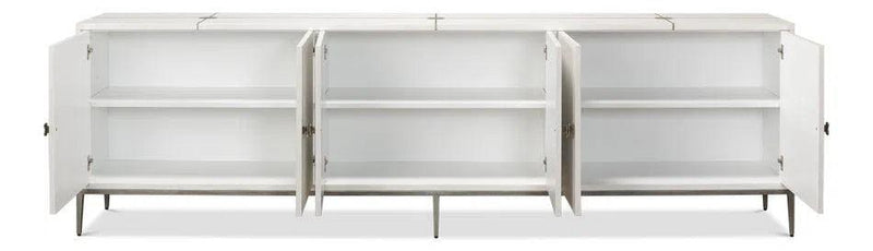 Extra Long Sideboard Buffet Barton Cabinet Working White Sideboards LOOMLAN By Sarreid