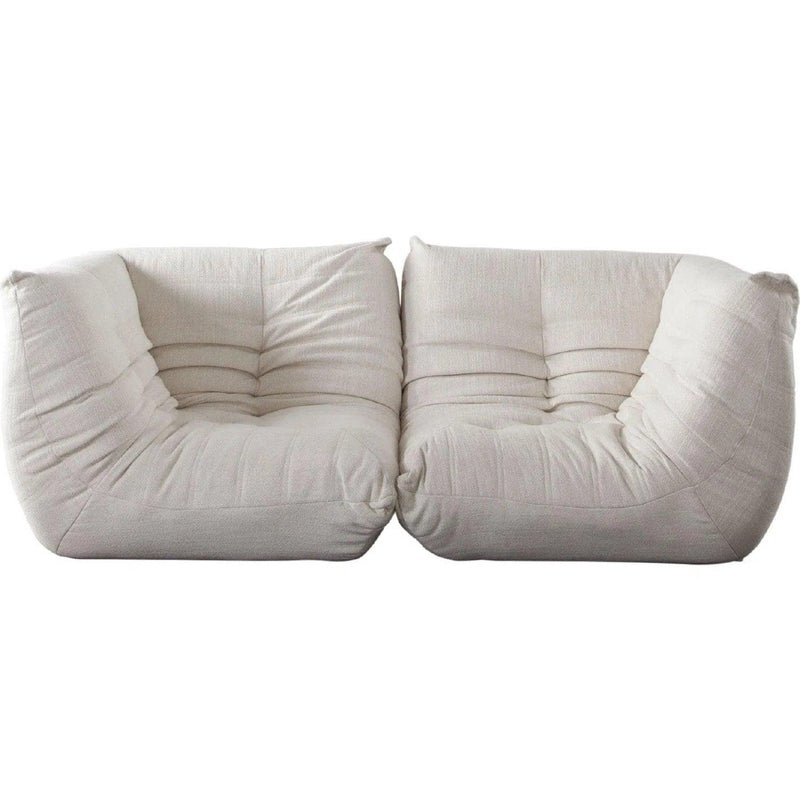 Ezra 2PC Modular Sofa in Cream Fabric Modular Sofas LOOMLAN By Diamond Sofa