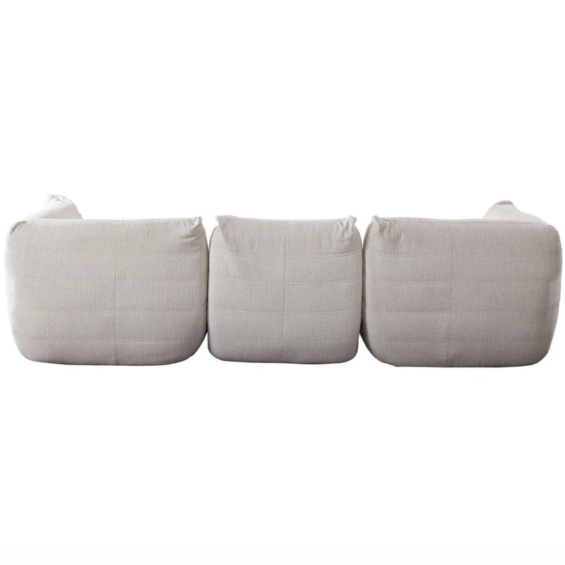 Ezra 3PC Modular Sofa in Cream Fabric Modular Sofas LOOMLAN By Diamond Sofa