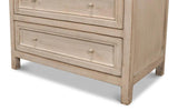 Ezra Three Drawer Commode Stone Grey Dressers LOOMLAN By Sarreid