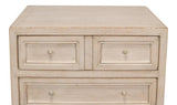 Ezra Three Drawer Commode Stone Grey Dressers LOOMLAN By Sarreid