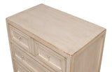 Ezra Three Drawer Commode Stone Grey Dressers LOOMLAN By Sarreid