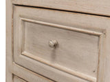 Ezra Three Drawer Commode Stone Grey Dressers LOOMLAN By Sarreid