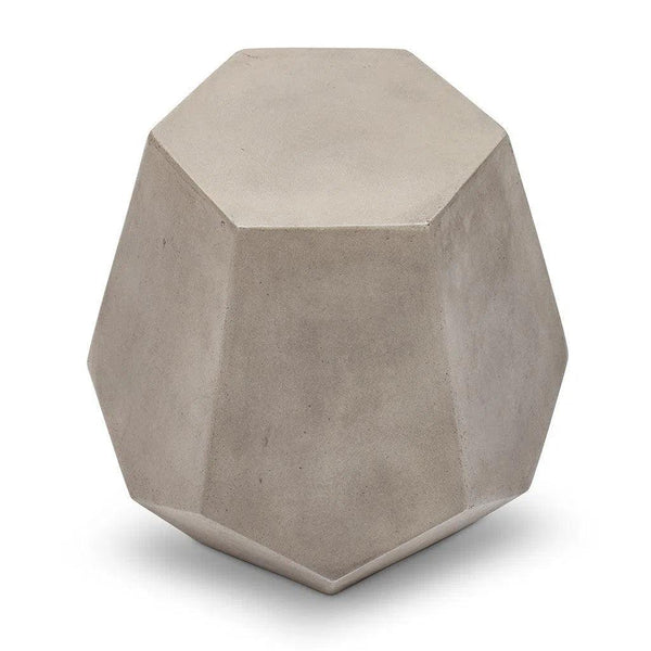 Faceted Fiber Reinforced Concrete Side Table Outdoor Side Tables LOOMLAN By Urbia