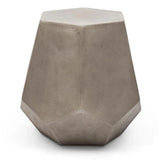 Faceted Fiber Reinforced Concrete Side Table Outdoor Side Tables LOOMLAN By Urbia