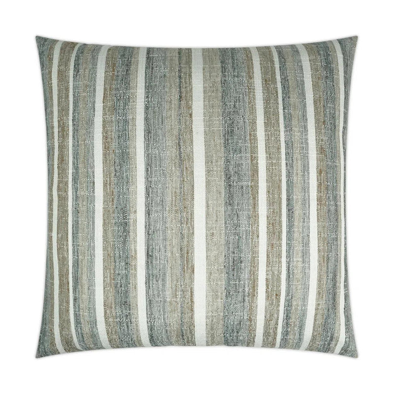 Faded Stripe Brown Throw Pillow With Insert Throw Pillows LOOMLAN By D.V. Kap