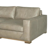 Fairview Custom Leather Sectional Sofa L-Shaped Left or Right Facing Chaise Sectionals LOOMLAN By Uptown Sebastian