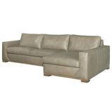 Fairview Custom Leather Sectional Sofa L-Shaped Left or Right Facing Chaise Sectionals LOOMLAN By Uptown Sebastian