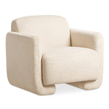 Fallon Polyester and Solid Pine Ivory Accent Arm Chair Club Chairs LOOMLAN By Moe's Home