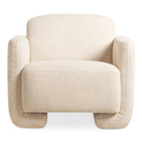 Fallon Polyester and Solid Pine Ivory Accent Arm Chair Club Chairs LOOMLAN By Moe's Home