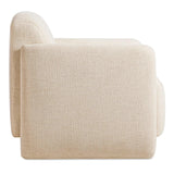 Fallon Polyester and Solid Pine Ivory Accent Arm Chair Club Chairs LOOMLAN By Moe's Home