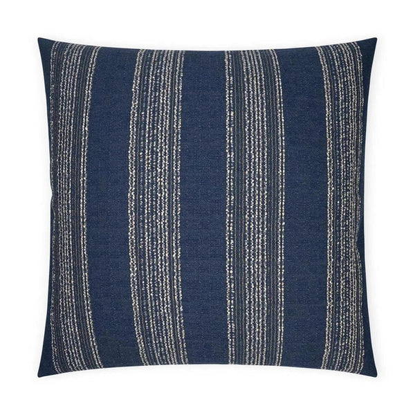 Farkle Navy Global Navy Large Throw Pillow With Insert Throw Pillows LOOMLAN By D.V. Kap