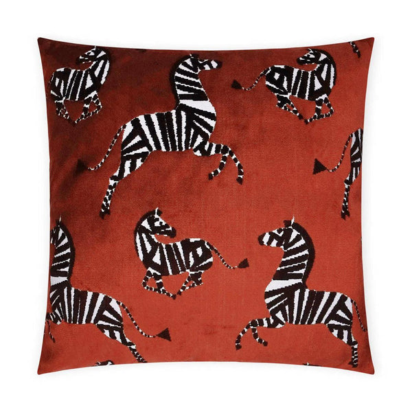 Farlowe Garnet Animal Novelty Red Large Throw Pillow With Insert Throw Pillows LOOMLAN By D.V. Kap