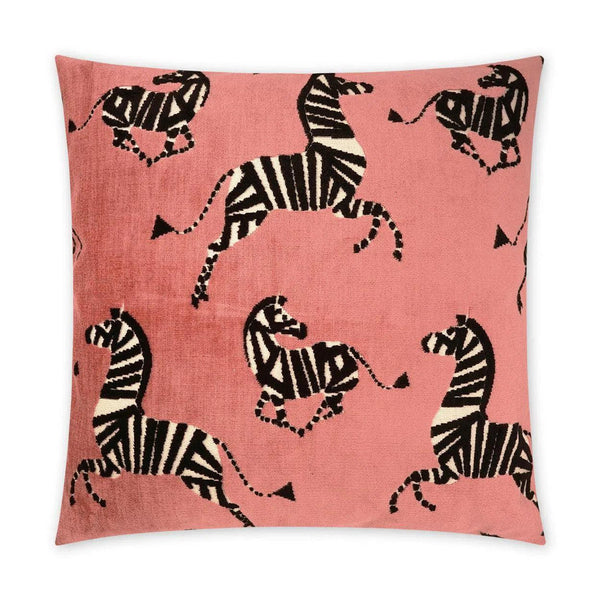 Farlowe Rose Animal Novelty Blush Large Throw Pillow With Insert Throw Pillows LOOMLAN By D.V. Kap