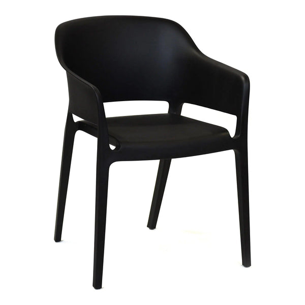 Faro Black Outdoor Dining Chair Dining Chairs LOOMLAN By Moe's Home