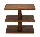 Fatima Wood Rectangle Side Table Side Tables LOOMLAN By Noir