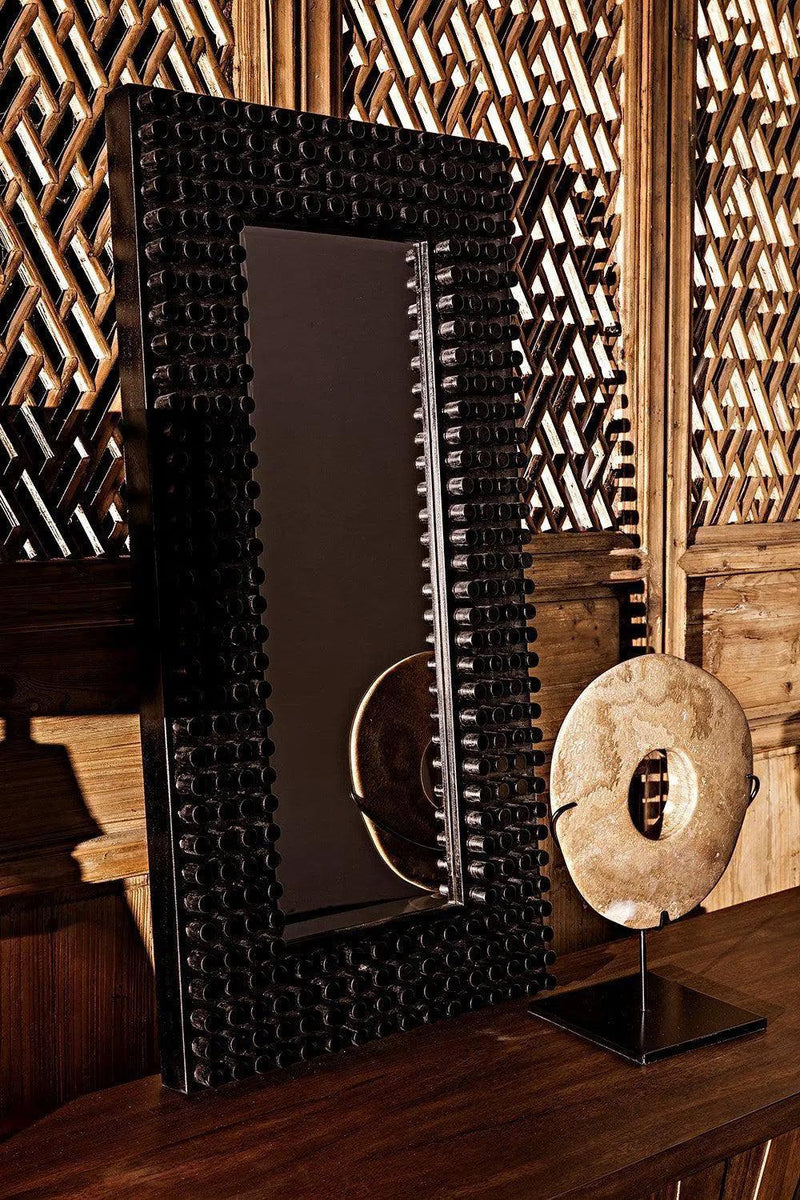 Faustus Mirror Black Wall Mirror Wall Mirrors LOOMLAN By Noir