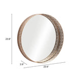 Faz Mirror Antique Gold Wall Mirrors LOOMLAN By Zuo Modern