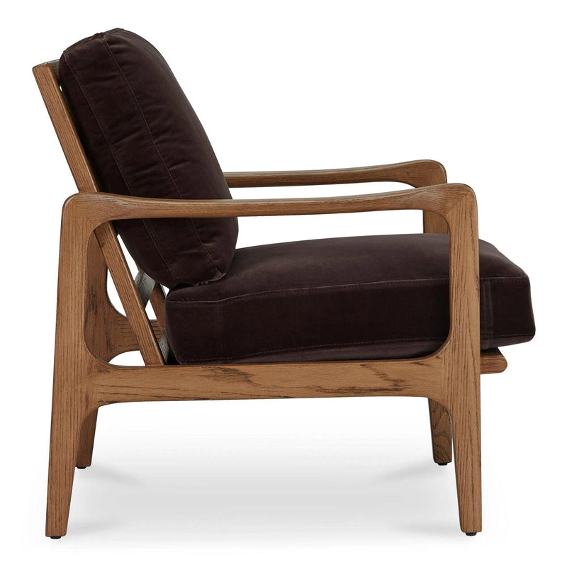 Fearne Wood Accent Armchair Club Chairs LOOMLAN By Moe's Home