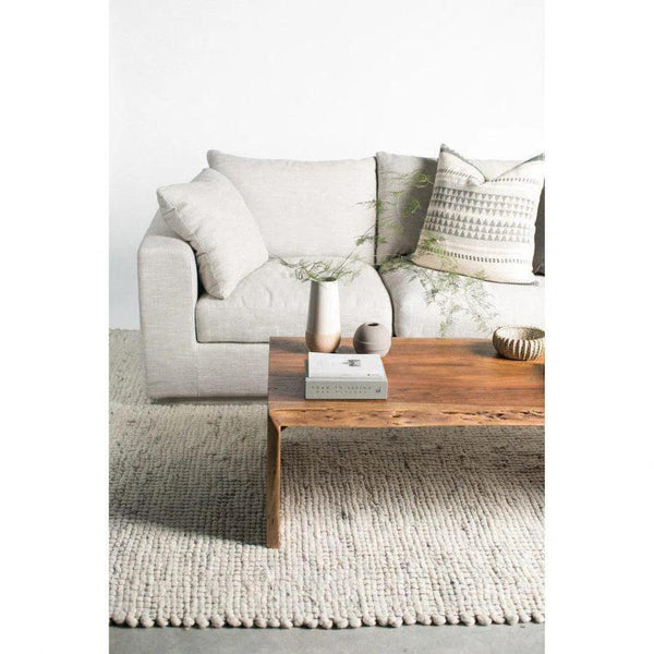 Feather Filled Grey Fabric Corner Chair Scandinavian Sofa Modular Components LOOMLAN By Moe's Home