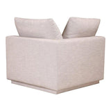 Feather Filled Grey Fabric Corner Chair Scandinavian Sofa Modular Components LOOMLAN By Moe's Home