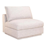 Feather Filled Grey Fabric Slipper Chair Scandinavian Sofa Modular Components LOOMLAN By Moe's Home