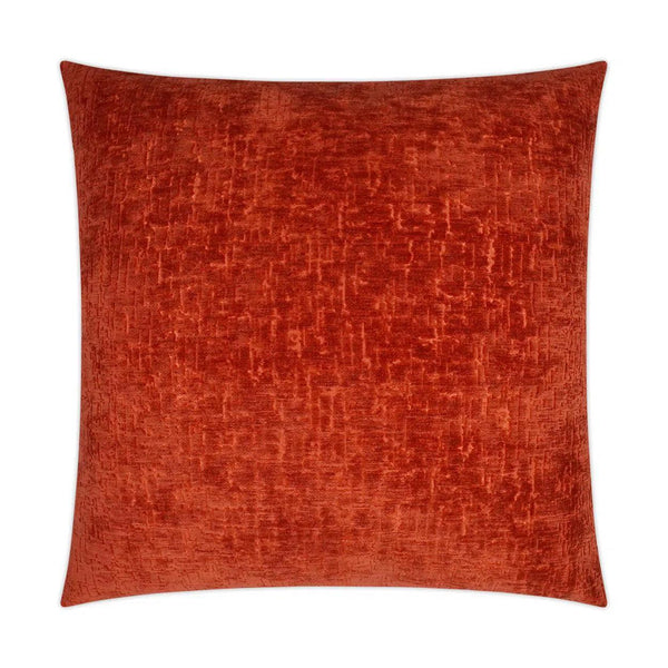 Felicity Coral Solid Textured Red Large Throw Pillow With Insert Throw Pillows LOOMLAN By D.V. Kap