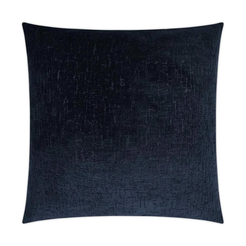 Felicity Ink Solid Textured Navy Large Throw Pillow With Insert Throw Pillows LOOMLAN By D.V. Kap