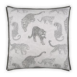 Felidae Grey Throw Pillow With Insert Throw Pillows LOOMLAN By D.V. Kap