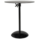 Felix Black Steel Round Side Table Side Tables LOOMLAN By Noir