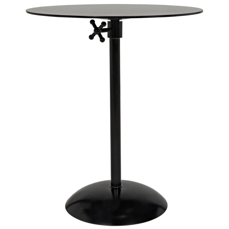 Felix Black Steel Round Side Table Side Tables LOOMLAN By Noir