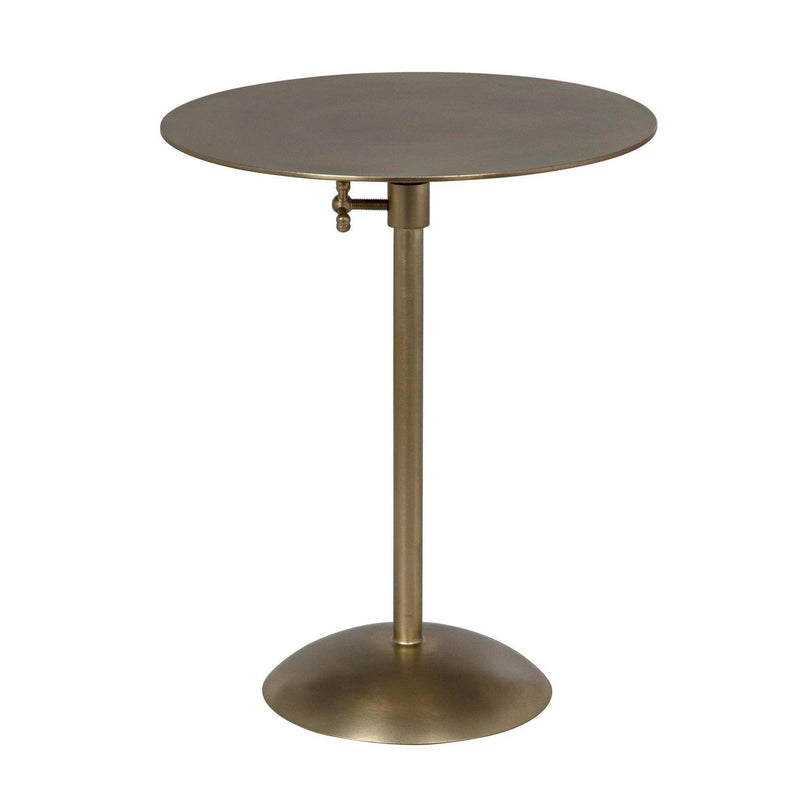 Felix Steel Round Side Table With Brass Finish Side Tables LOOMLAN By Noir