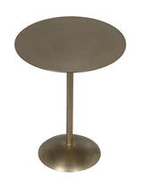 Felix Steel Round Side Table With Brass Finish Side Tables LOOMLAN By Noir