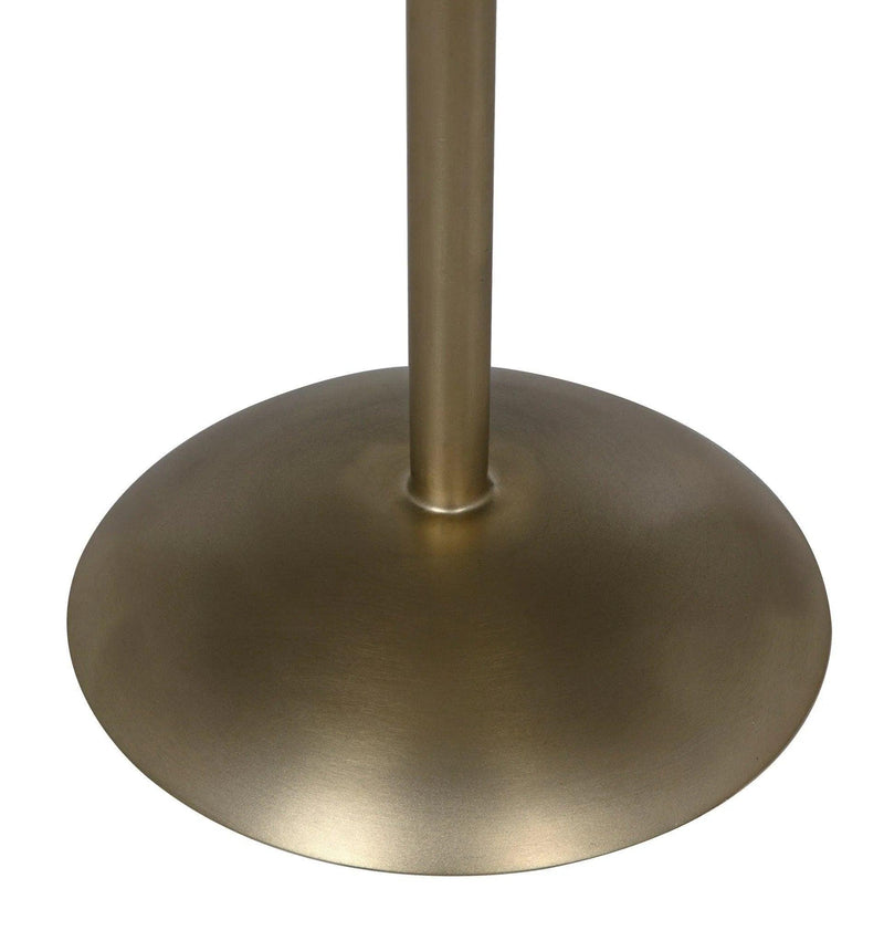 Felix Steel Round Side Table With Brass Finish Side Tables LOOMLAN By Noir