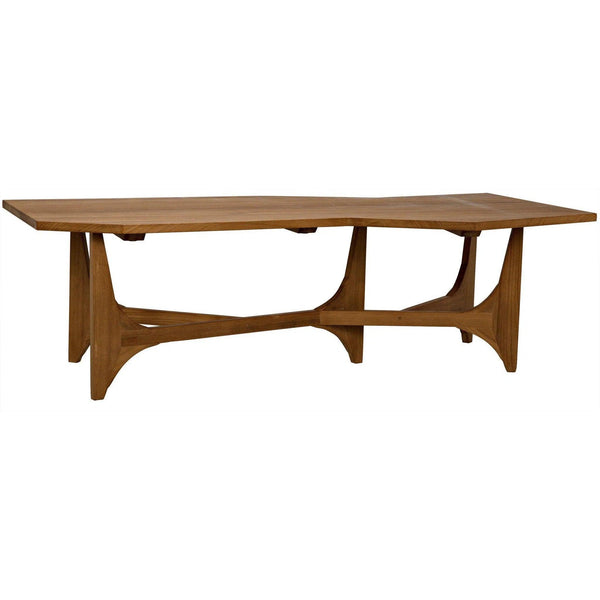 Fenton Teak Wood Geometric Coffee Table Coffee Tables LOOMLAN By Noir