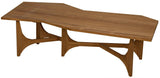 Fenton Teak Wood Geometric Coffee Table Coffee Tables LOOMLAN By Noir