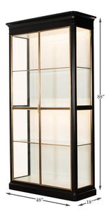 Fenwick Etagere Display Cabinet Glass Doors Bookcase Bookcases LOOMLAN By Sarreid