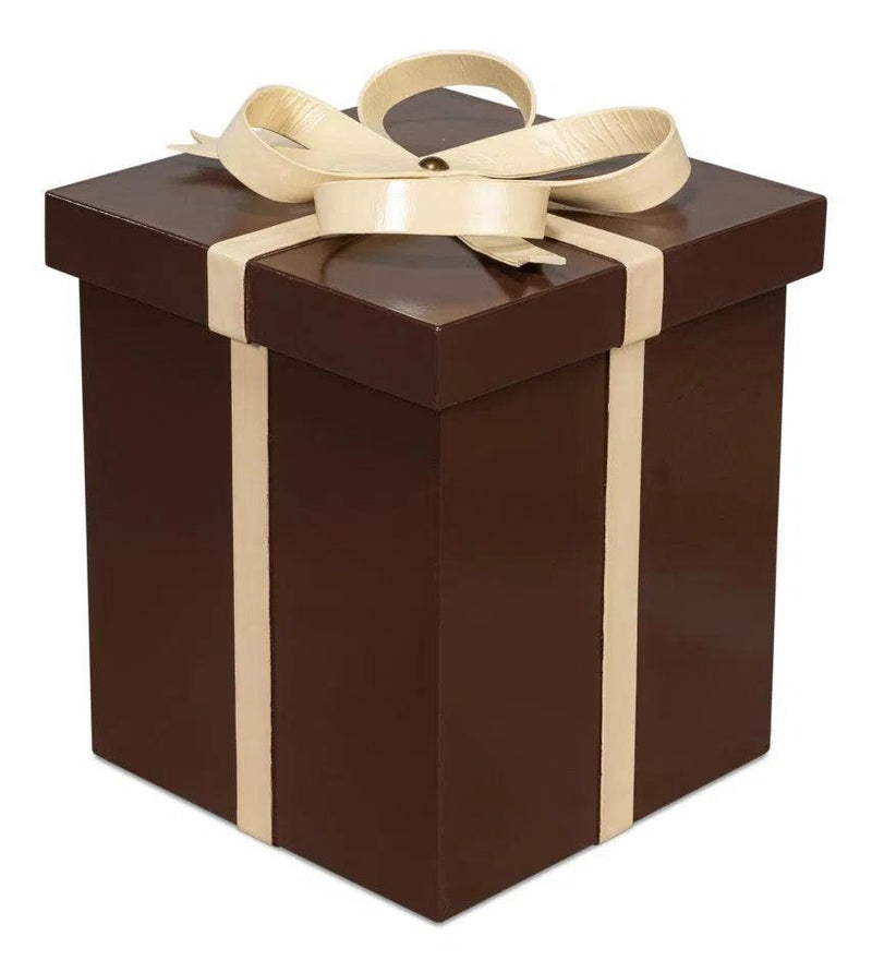 Ferrell Leather and Mdf Chocolate Brown Holiday Boxes Set of 3 Boxes & Bowls LOOMLAN By Sarreid