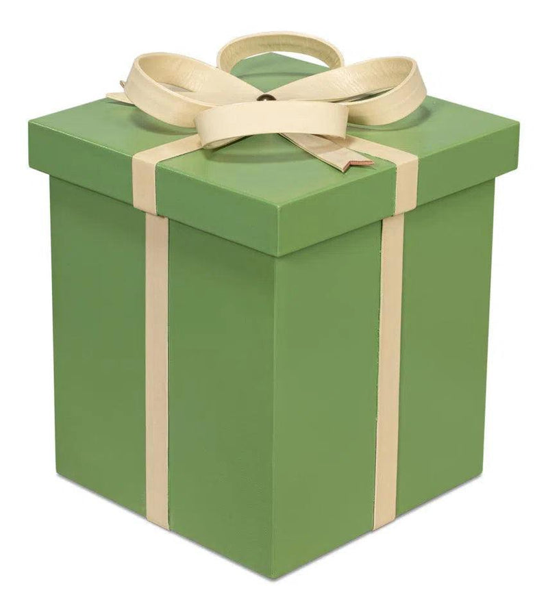 Ferrell Leather and Mdf Green Holiday Boxes Set of 3 Boxes & Bowls LOOMLAN By Sarreid