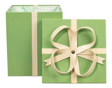 Ferrell Leather and Mdf Green Holiday Boxes Set of 3 Boxes & Bowls LOOMLAN By Sarreid